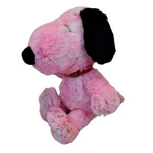 Peanuts Snoopy Pink Tie-Dye 10" Plushie Cedar Point Promo Prize Toy Doll